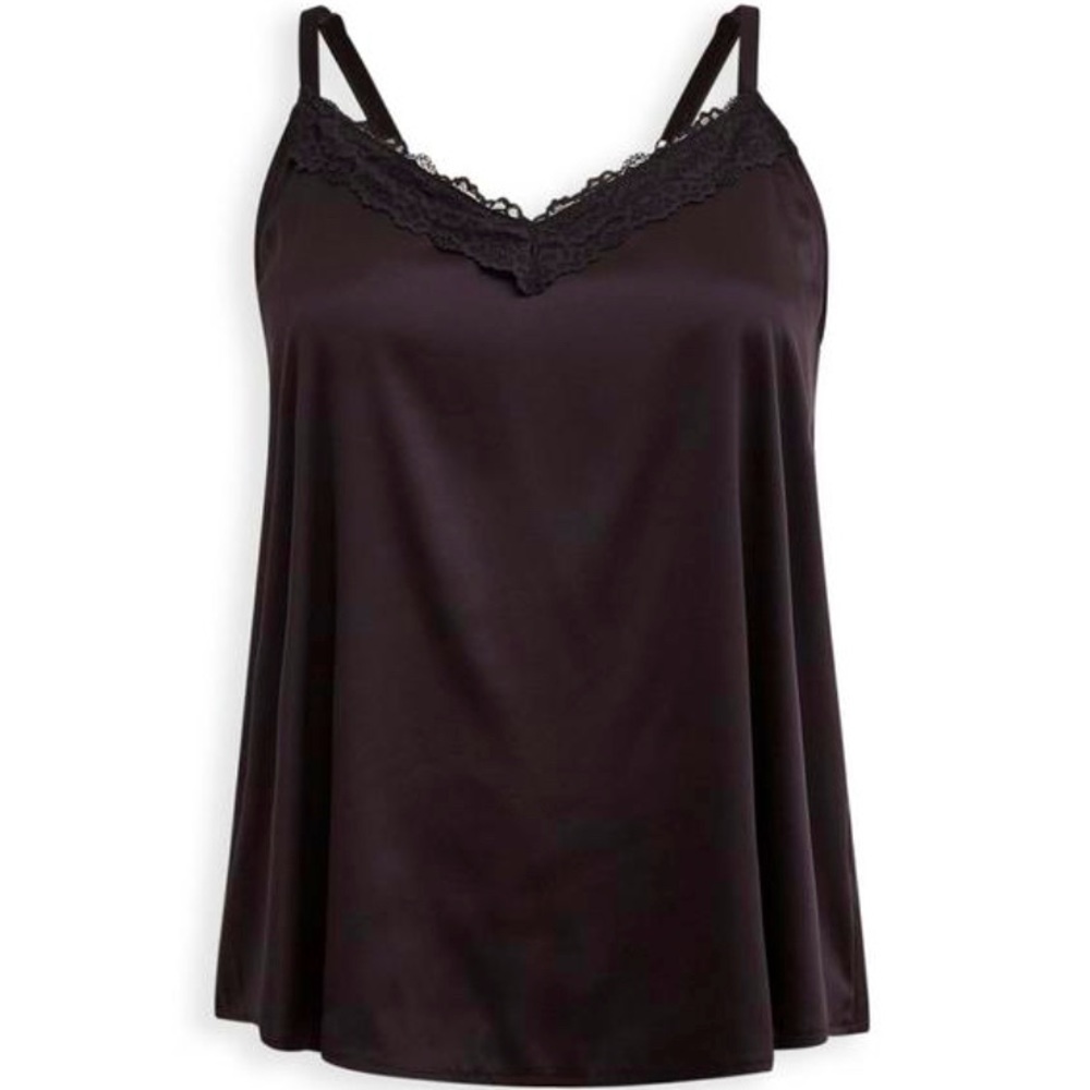 Dream Satin Lace Trim Sleeveless Sleep Cami